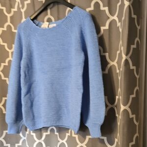 Lou & Grey Light Blue Crew Neck Sweater New Womens Medium